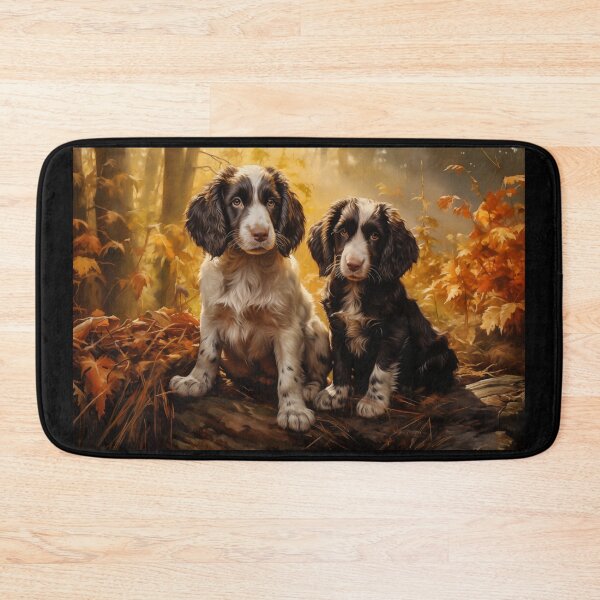 Item preview, Two English Springer Spaniels in Autumn Forest designed and sold by PetsArt.