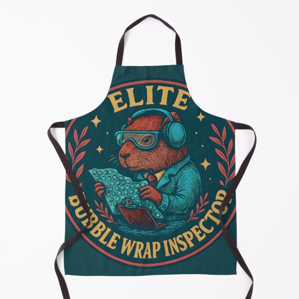 Item preview, Funny Animal Elite Bubble Wrap Inspector Badge designed and sold by Shoot-The-Moon.