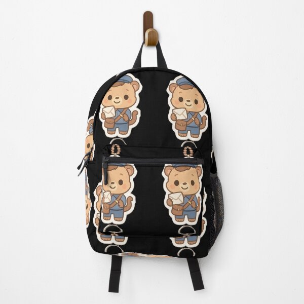 Item preview, Cute Monkey Mail Carrier Kawaii keychain designed and sold by DamioPolArt.