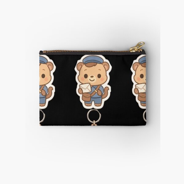 Item preview, Cute Monkey Mail Carrier Kawaii keychain designed and sold by DamioPolArt.