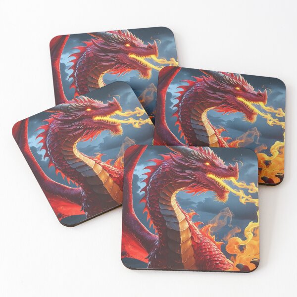 Item preview, Dragons breathing fire Design designed and sold by AKANKEDESIGN.