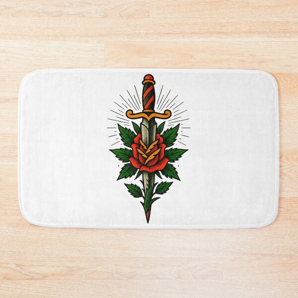 Item preview, Joint & Dagger – Traditional Cannabis Tattoo Art designed and sold by Wake and Bake.