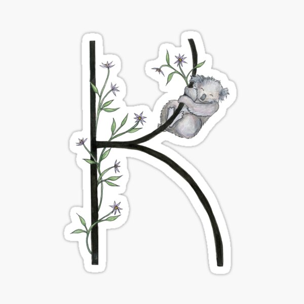 Item preview, K is for Koala and Kalamis Animal and Flower Alphabet  designed and sold by FoxandCrow.