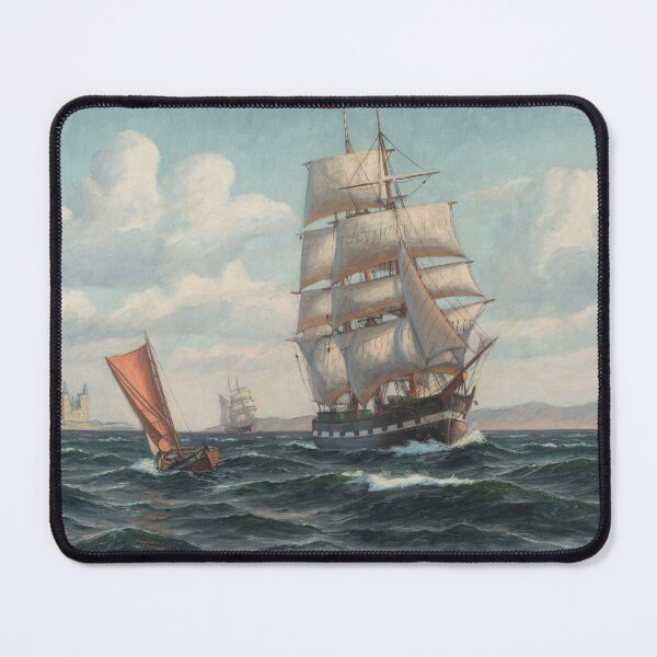 Item preview, Kattegat Bound: A Maritime Scene by an Unknown 1800s Artist designed and sold by HyperionPacific.