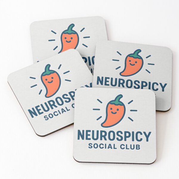 Item preview, Neurospicy Social Club - Cute Neurodivergent Pride Design designed and sold by Emilia-Design.