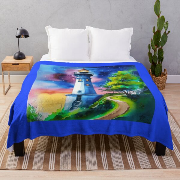Item preview, Lighthouse Under a Starry Night Sky designed and sold by Marymarice.