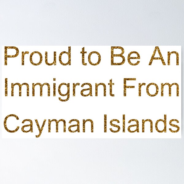 Item preview, PROUD TO BE AN IMMIGRANT FROM CAYMAN ISLANDS SEQUIN designed and sold by TheIconSmith.