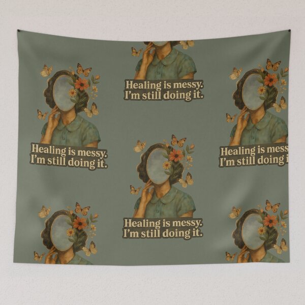 Item preview, Healing Is Messy – Surreal Grunge Collage for Emotional Growth designed and sold by Quiet Power Co..