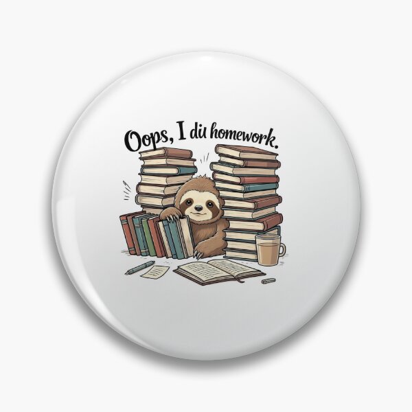 Item preview, Sleepy Sloth Homework Cartoon – Funny Study Student Design designed and sold by 001Haiba.