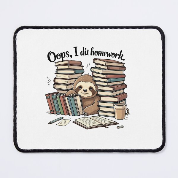 Item preview, Sleepy Sloth Homework Cartoon – Funny Study Student Design designed and sold by 001Haiba.