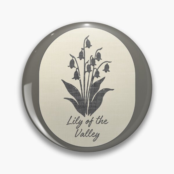 Item preview, Lily Valley May Birth Flower Stamp Linen Label designed and sold by TackyTime.