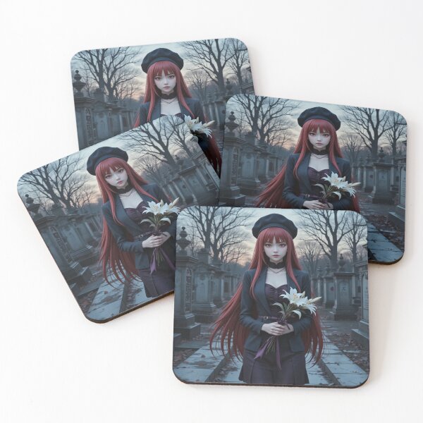 Item preview, Anime girl dark beret oversized cardigan designed and sold by OVERSAI.