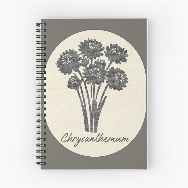 Item preview, Chrysanthemum November Birth Flower Stamp Linen Mums Label designed and sold by TackyTime.