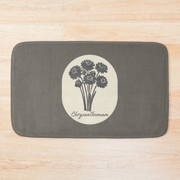 Item preview, Chrysanthemum November Birth Flower Stamp Linen Mums Label designed and sold by TackyTime.