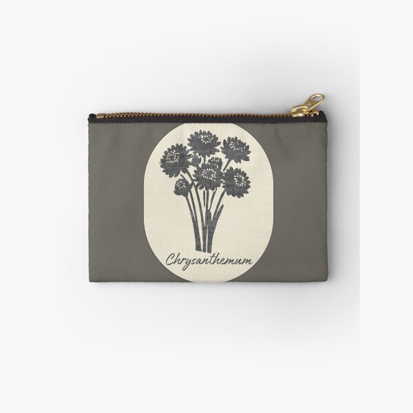 Item preview, Chrysanthemum November Birth Flower Stamp Linen Mums Label designed and sold by TackyTime.
