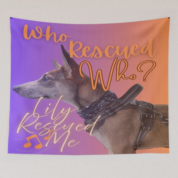 Item preview, Who Rescued Who? Lily Rescued Me designed and sold by BrightrDayMusicArt.