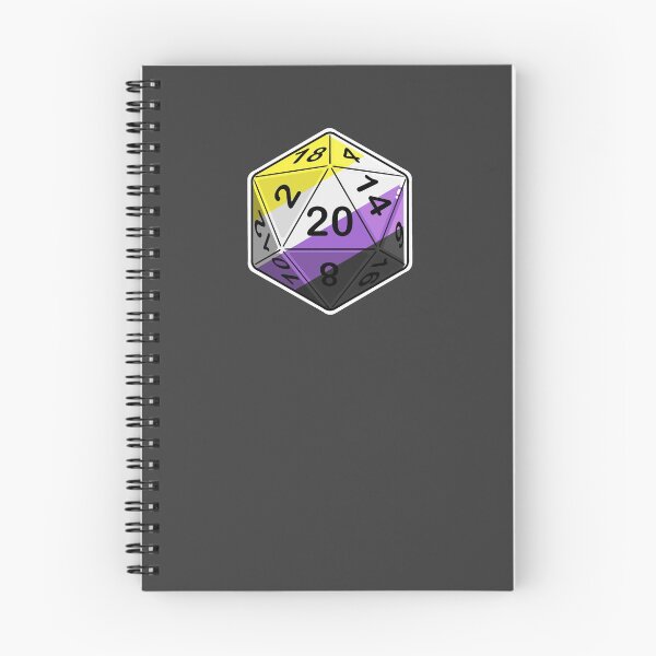Item preview, Nonbinary Pride d20 designed and sold by PaintbrushPixel.