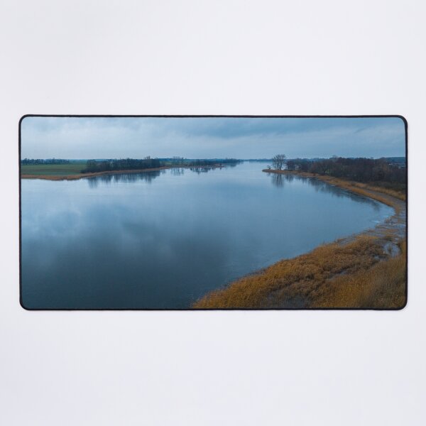 Item preview, Aerial View of Winter Marshland Near Łódź at Dusk designed and sold by minstr3l.