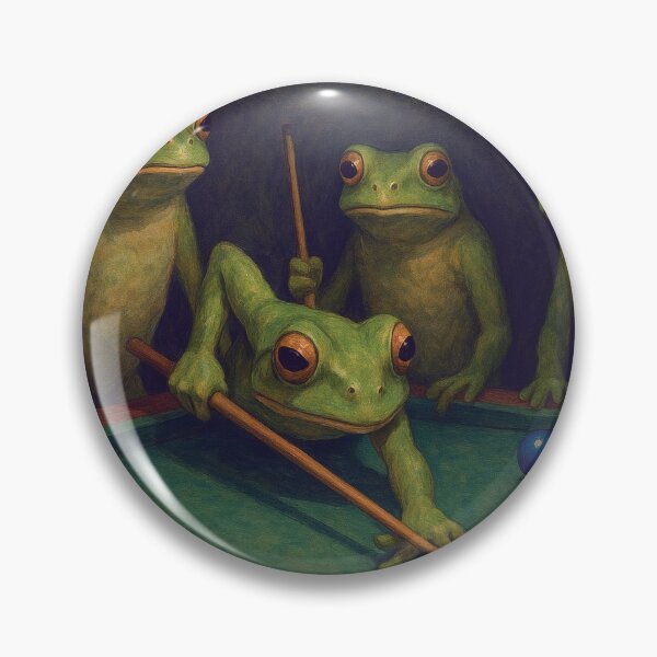 Item preview, Frogs Playing Snooker designed and sold by MashyArt.