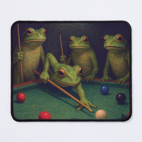 Item preview, Frogs Playing Snooker designed and sold by MashyArt.
