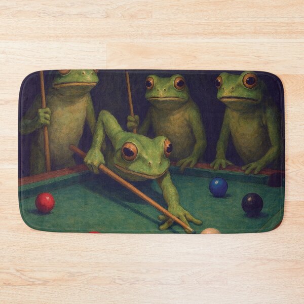 Item preview, Frogs Playing Snooker designed and sold by MashyArt.