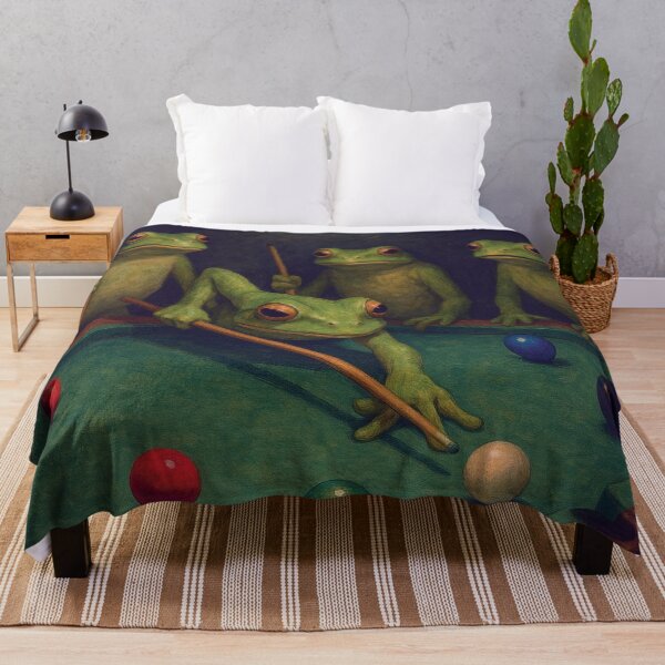 Item preview, Frogs Playing Snooker designed and sold by MashyArt.