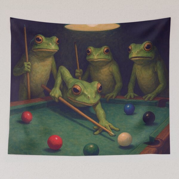 Item preview, Frogs Playing Snooker designed and sold by MashyArt.