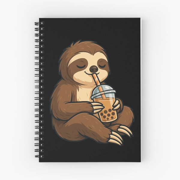 Item preview, Chill Sloth with Bubble Tea – Cute Relaxed Sloth Drinking Boba designed and sold by ColorSplash123.