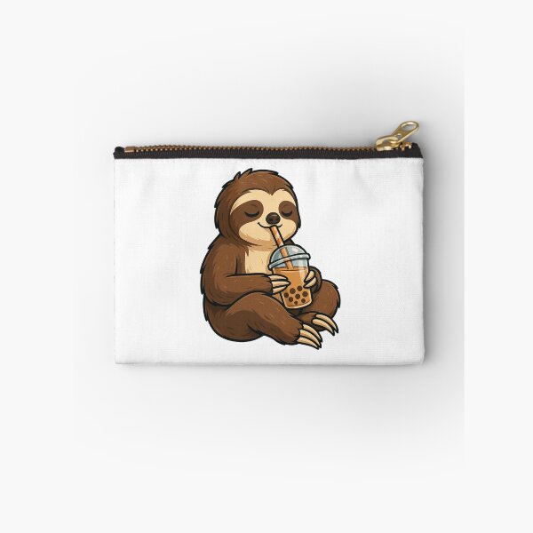 Item preview, Chill Sloth with Bubble Tea – Cute Relaxed Sloth Drinking Boba designed and sold by ColorSplash123.