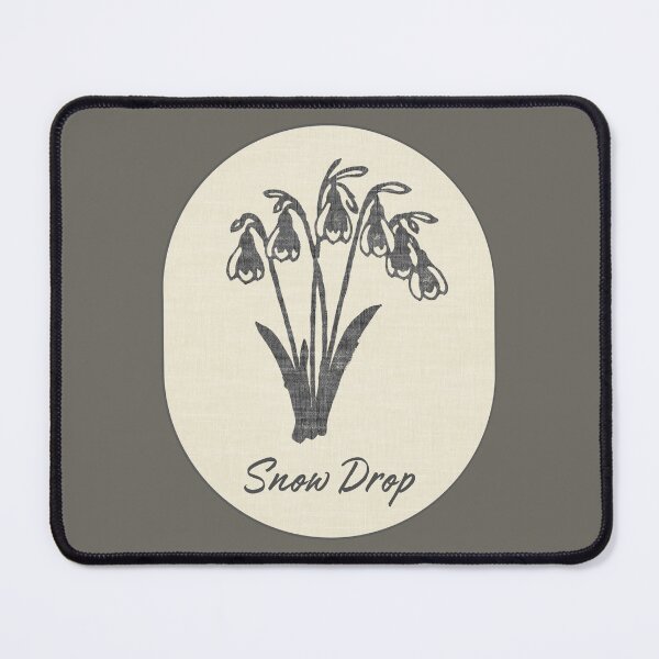 Item preview, Snow Drop January Birth Flower Stamp Linen Label designed and sold by TackyTime.