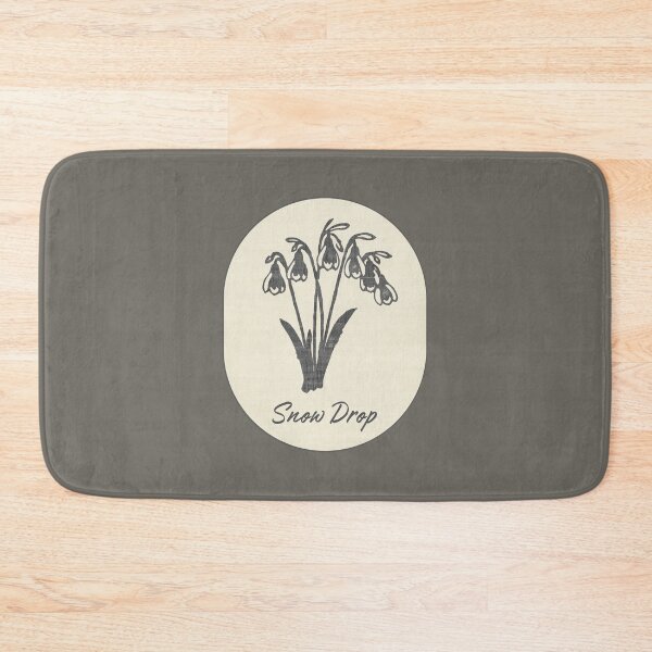 Item preview, Snow Drop January Birth Flower Stamp Linen Label designed and sold by TackyTime.