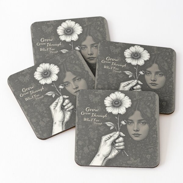 Item preview, Grow through what you go through flower vintage  designed and sold by OVERSAI.