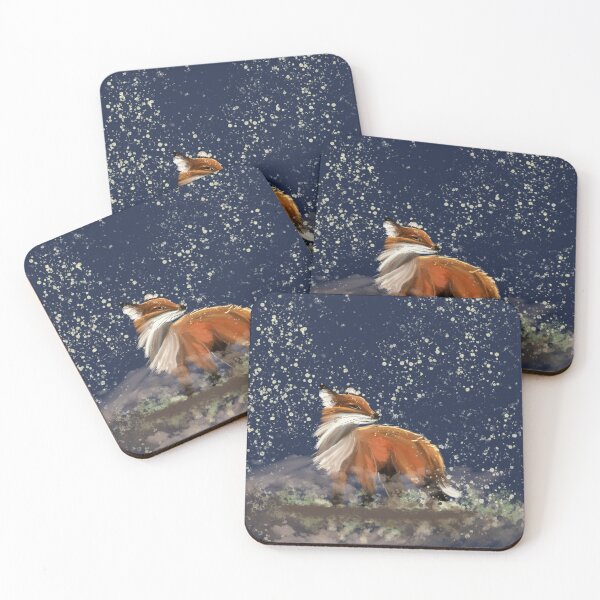 Item preview, Cute  Whimsical  Fox At Night With Fairy Dust designed and sold by Grey-Lilly.