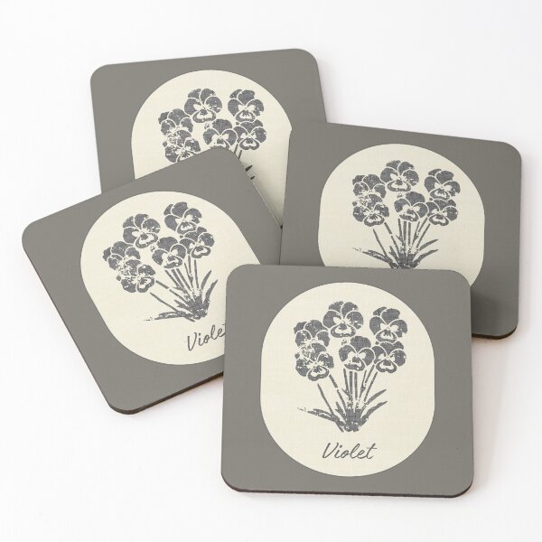 Item preview, Violet February Birth Flower Stamp Linen Pansy Label designed and sold by TackyTime.