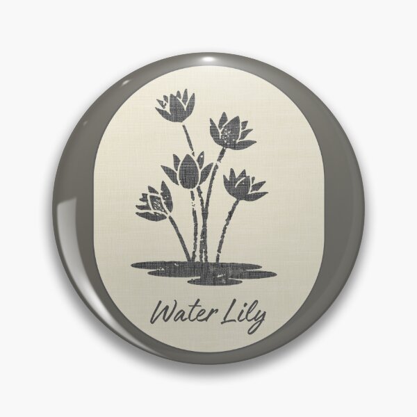 Item preview, Water Lily July Birth Flower Stamp Linen Label designed and sold by TackyTime.