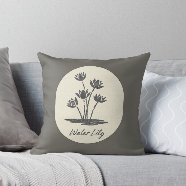 Item preview, Water Lily July Birth Flower Stamp Linen Label designed and sold by TackyTime.