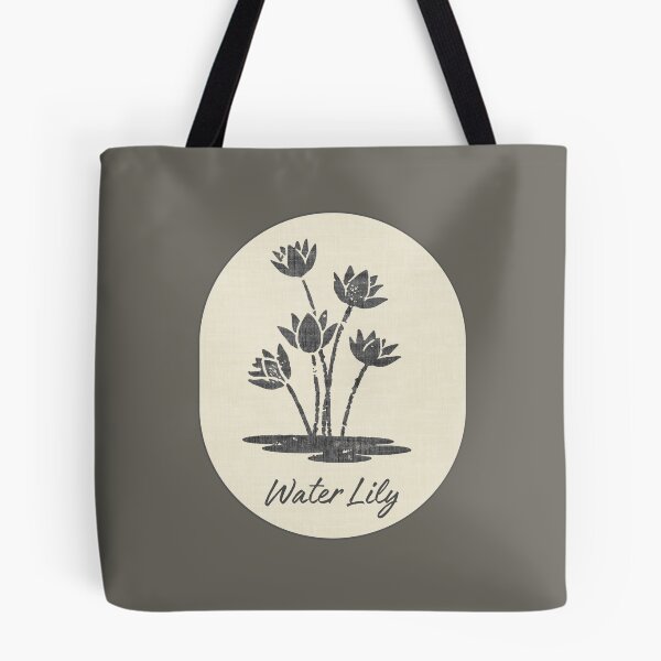Item preview, Water Lily July Birth Flower Stamp Linen Label designed and sold by TackyTime.
