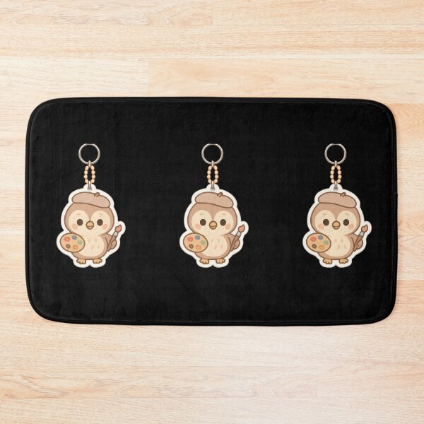 Item preview, Cute Owl Artist Kawaii keychain designed and sold by DamioPolArt.