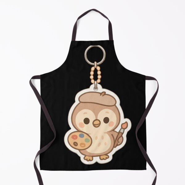 Item preview, Cute Owl Artist Kawaii keychain designed and sold by DamioPolArt.
