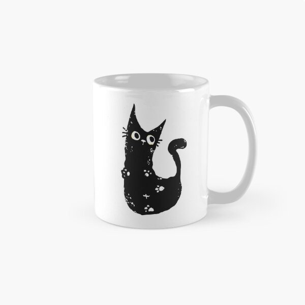 Item preview, Sólo un gato negro designed and sold by Cute & Funny Hand-Drawn Prints | Happy Doodle Friends Shop.