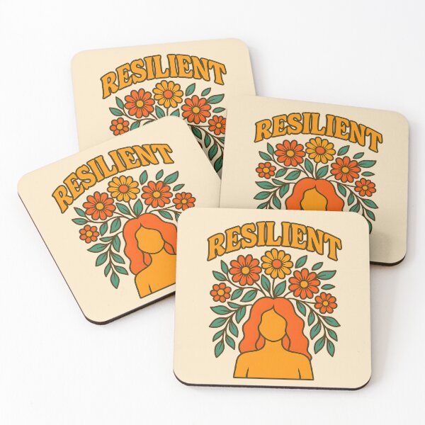 Item preview, Resilient – Groovy Floral Empowerment Illustration for Survivors designed and sold by Quiet Power Co..