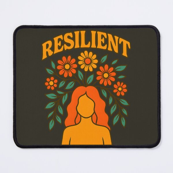 Item preview, Resilient – Groovy Floral Empowerment Illustration for Survivors designed and sold by Quiet Power Co..