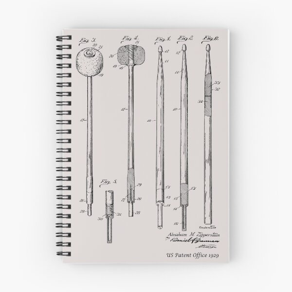 Item preview, Drumsticks And Snare Drum Vintage Patent Prints designed and sold by MadebyDesign.
