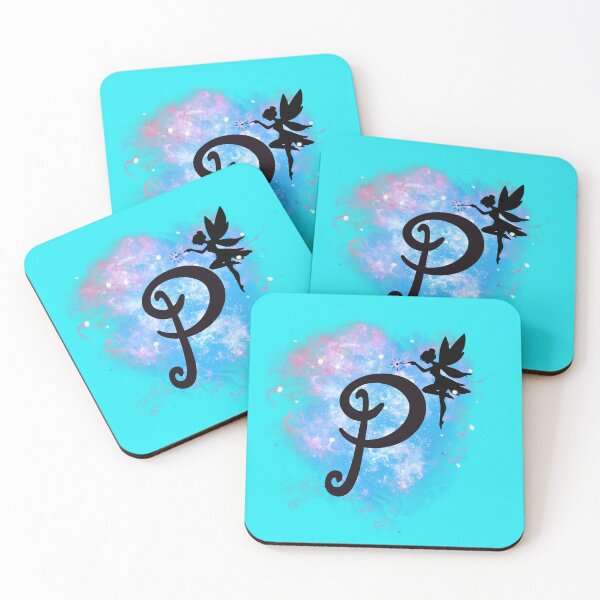 Item preview, Letter P – Pixie-Inspired Fairy Letter on Starry Sky Background designed and sold by Lunaria Arts.