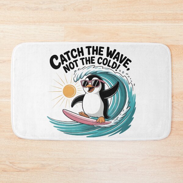 Item preview, Catch the Wave, Not the Cold! – Cool Surfing Penguin T-Shirt designed and sold by JaroPrints.