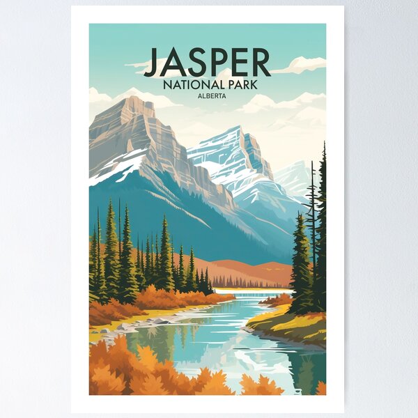 Item preview, JASPER NATIONAL PARK TRAVEL ART designed and sold by MarkedArtPrints.