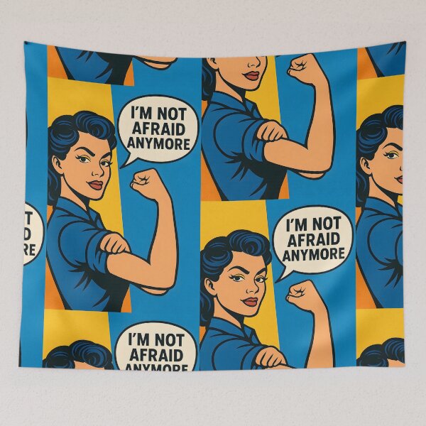Item preview, I’m Not Afraid Anymore – Pop Art Empowerment Statement designed and sold by Quiet Power Co..