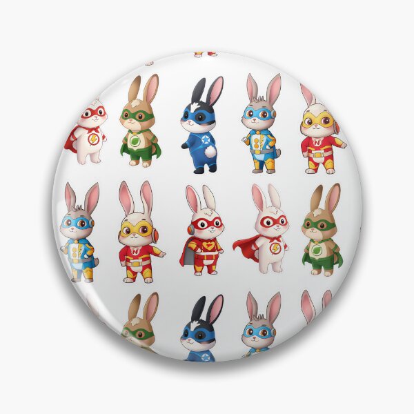 Item preview, Super Hero Bunnies Collection | Cute Animal Superhero Squad designed and sold by Sitred123.