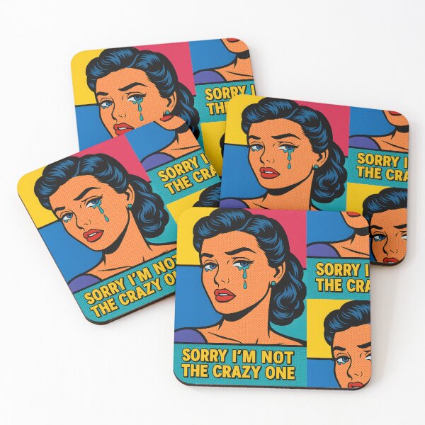 Item preview, Sorry I’m Not the Crazy One – Pop Art Truth Bomb designed and sold by Quiet Power Co..