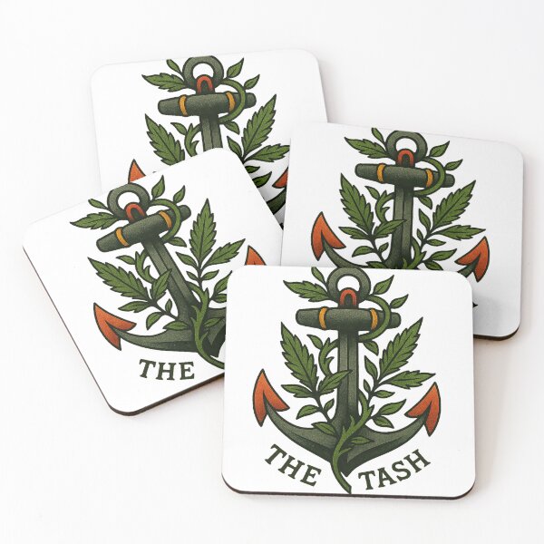 Item preview, The Tash – Cannabis Anchor Tattoo Art in Old School Style designed and sold by Wake and Bake.